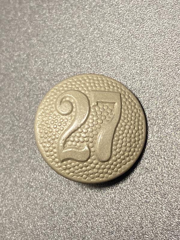 HJ Epaulette Button Number 27 RZM M5/82
