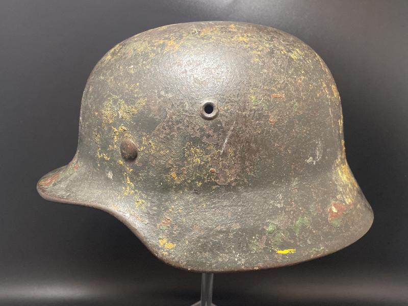 German M40 Three Tone Camouflage Helmet with Liner