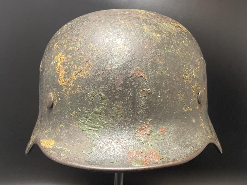 German M40 Three Tone Camouflage Helmet with Liner