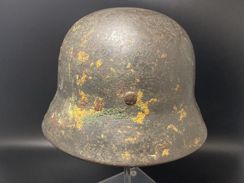 German M40 Three Tone Camouflage Helmet with Liner