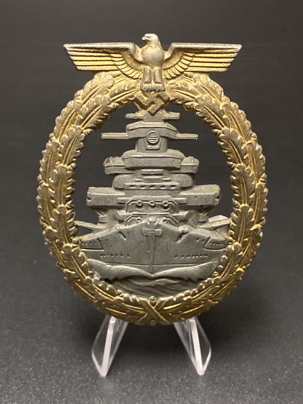 Kriegsmarine Zinc High Seas Badge Friedrich Orth