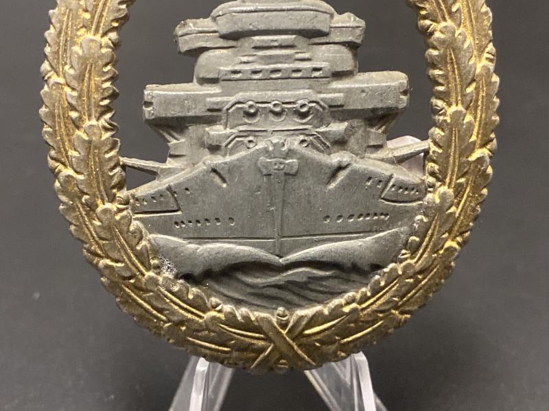 Kriegsmarine Zinc High Seas Badge Friedrich Orth