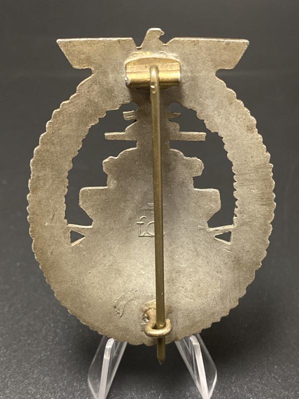 Kriegsmarine Zinc High Seas Badge Friedrich Orth