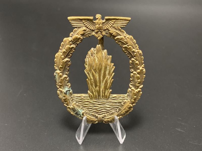 Tombak Kriegsmarine Minesweeper Badge C.E. Juncker