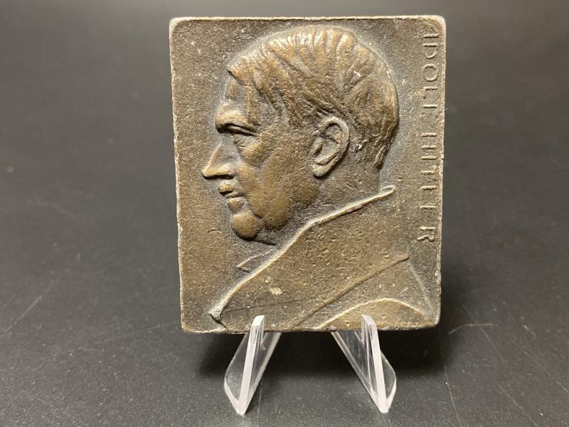 Small Adolf Hitler Bronze Table Medal