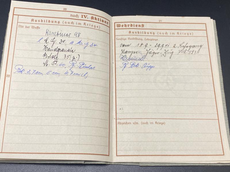 German Army Wehrpass KIA Russia 1944 Obergefreiter Georg Tripp 1./Div.Füs.Btl.131