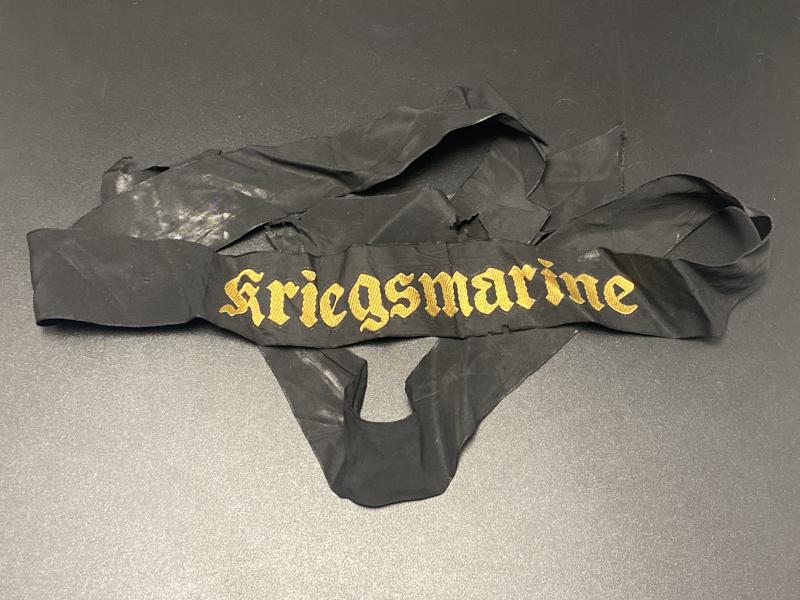 German Kriegsmarine Naval Cap Tally