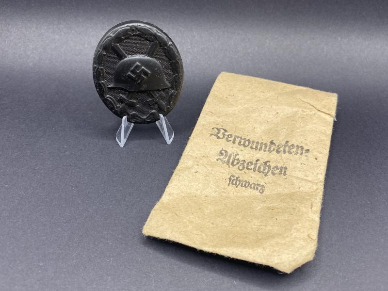 Eugene Schmidthaussler Black Wound Badge & Packet Unissued