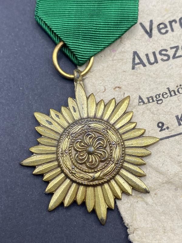 Eastern Peoples Award Second Class in Bronze With Issue Packet Wachtler & Lange