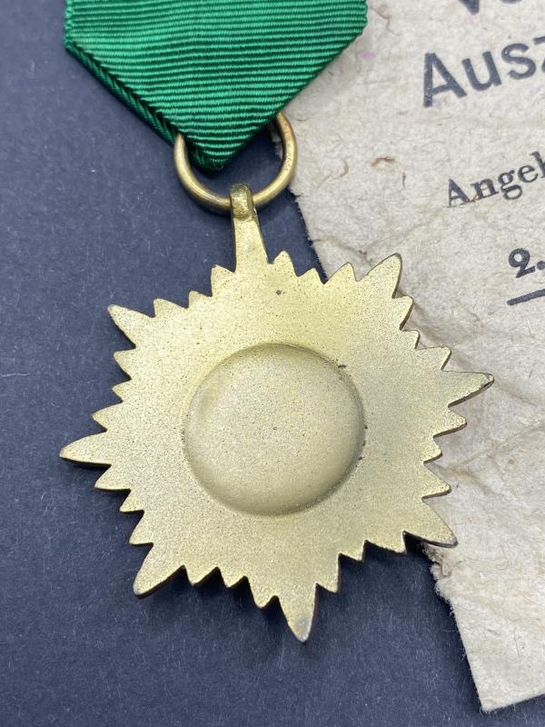 Eastern Peoples Award Second Class in Bronze With Issue Packet Wachtler & Lange