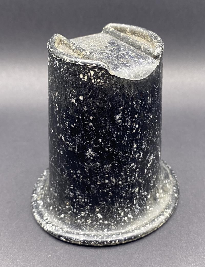 Mottled Black & White Fleck German Army Bakerlite Canteen Cup