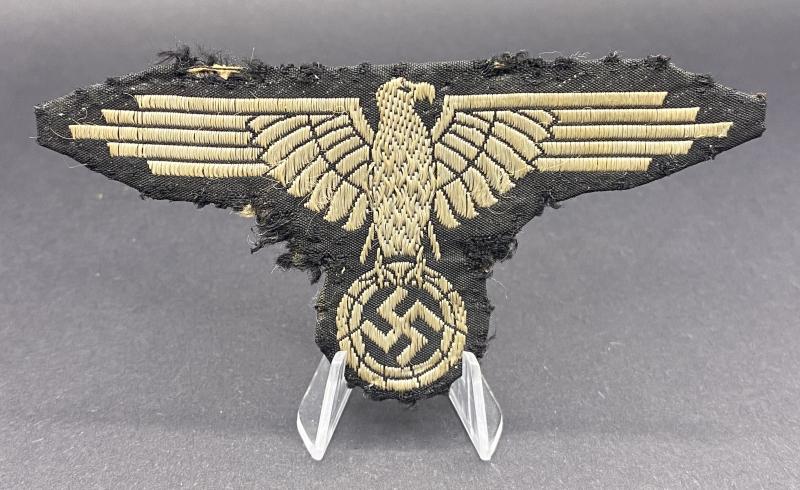 Waffen SS Late War Bevo Woven Enlisted Man’s Sleeve Eagle