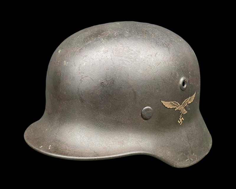 Luftwaffe Single Decal M40 Helmet Q66 With Liner