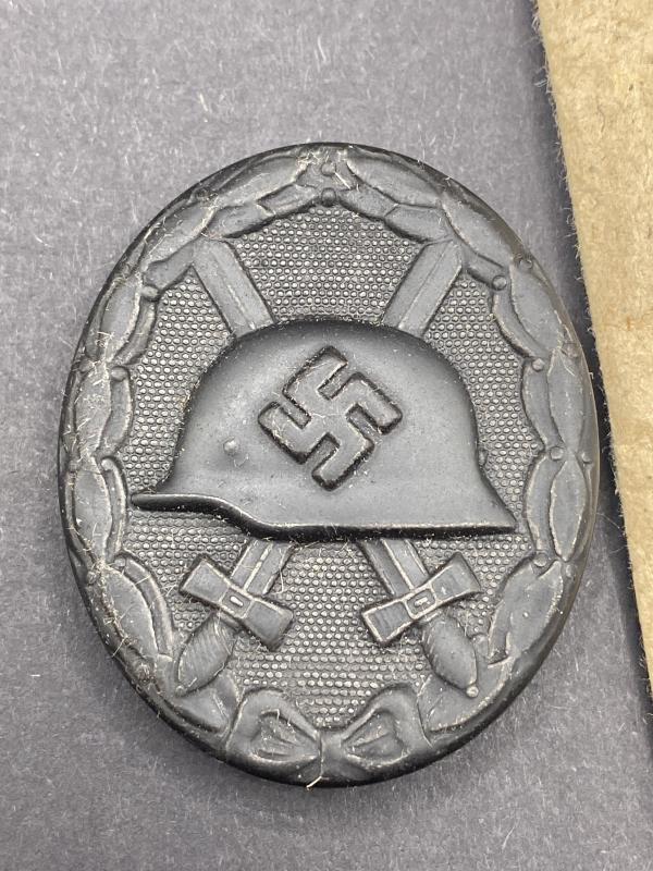 Black Wound Badge & Packet ESP Marked Eugen Schmidthaussler