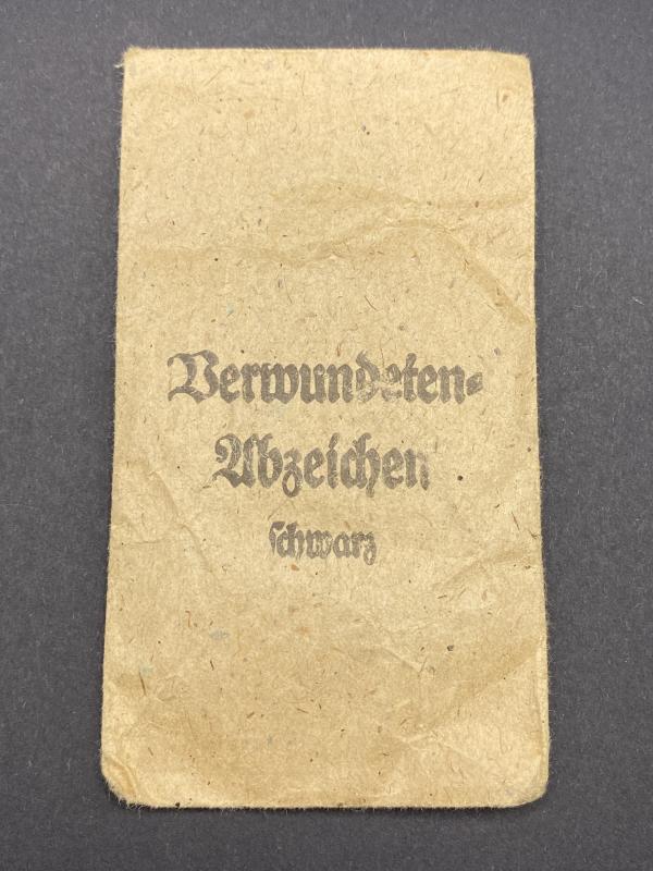 Black Wound Badge & Packet ESP Marked Eugen Schmidthaussler