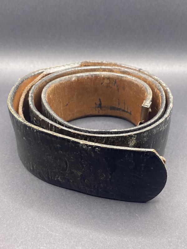 German Army Parade Black Leather Belt 98cm