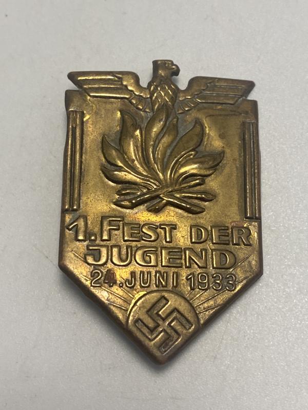 1. Fest Der Jugend 24. Juni 1933 HJ Day Badge