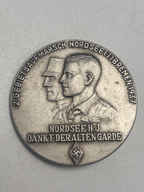 2. Gebietsaufmarsch Nordsee-Bremen 1937 HJ Day Badge