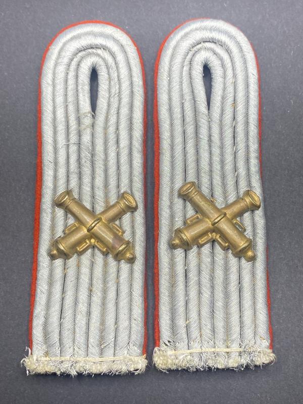 German Army Leutnant Shoulder Boards Artillery Ordnance