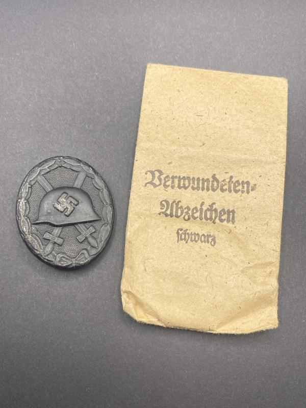 Black Wound Badge & Packet Marked ESP Eugen Schmidthaussler