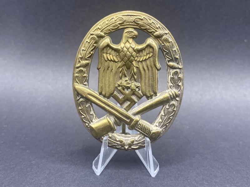 Otto Schickle General Assault Badge In Tombak