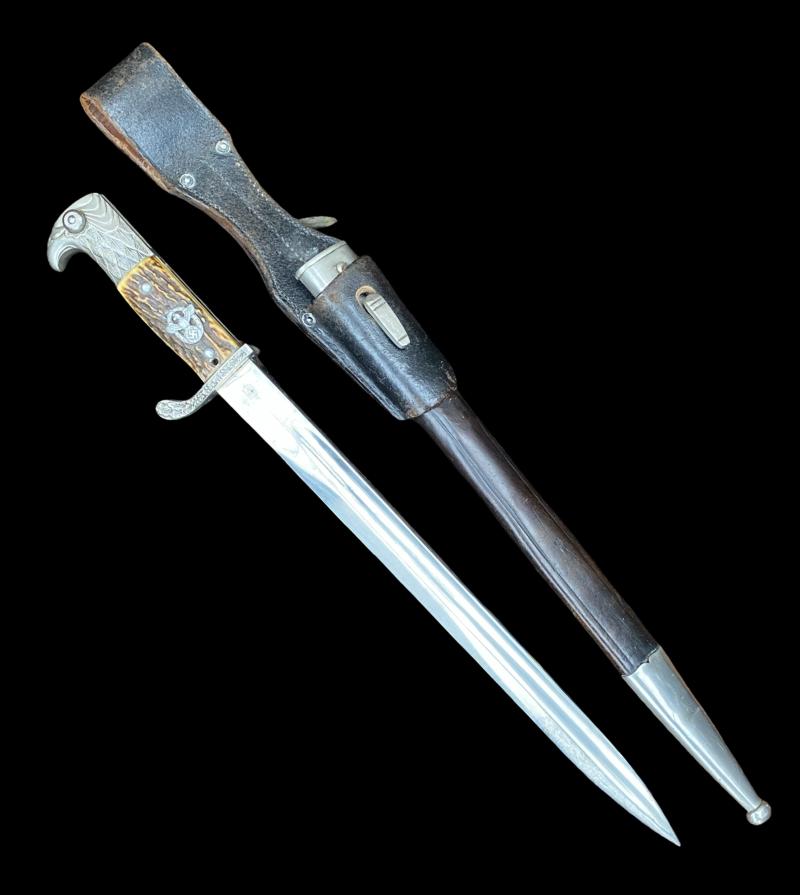 Stag Horn Police NCO Parade Bayonet EF Hörster Matching & Frog
