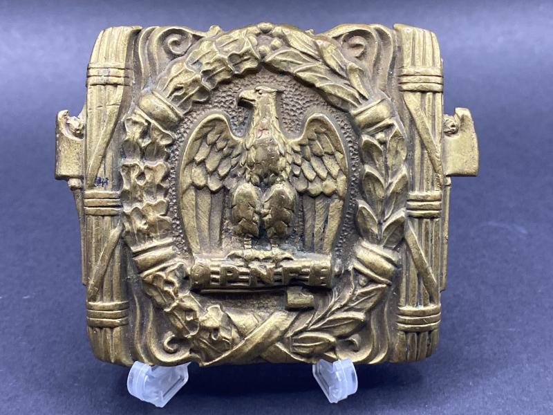 Italian Fascist Leaders PNF Brass Belt Buckle