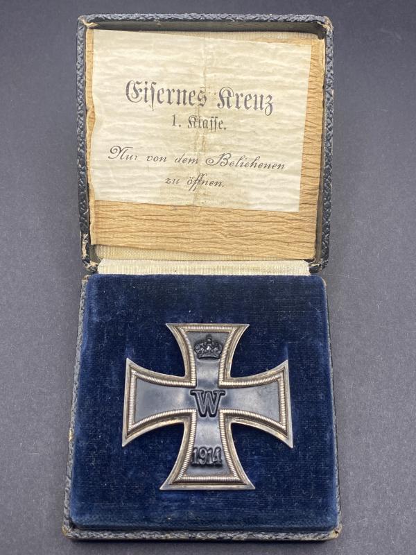 WW1 Vaulted Iron Cross First Class With Box
