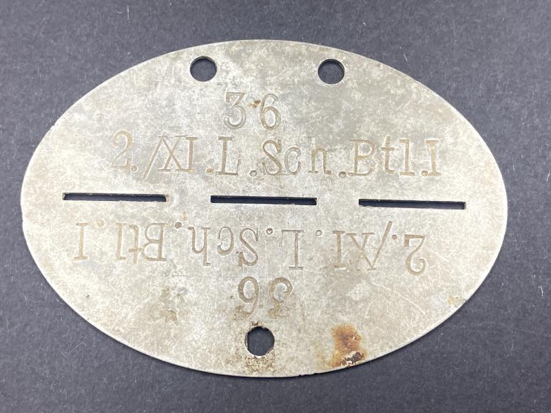 German ID Disc 2./XI.L.Sch.Btl.I