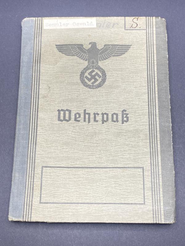 Luftwaffe Wehrpass Unteroffizier Oswald Semmler