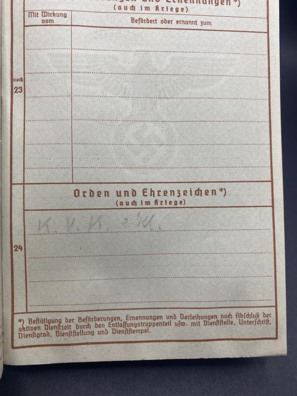 Luftwaffe Wehrpass Unteroffizier Oswald Semmler