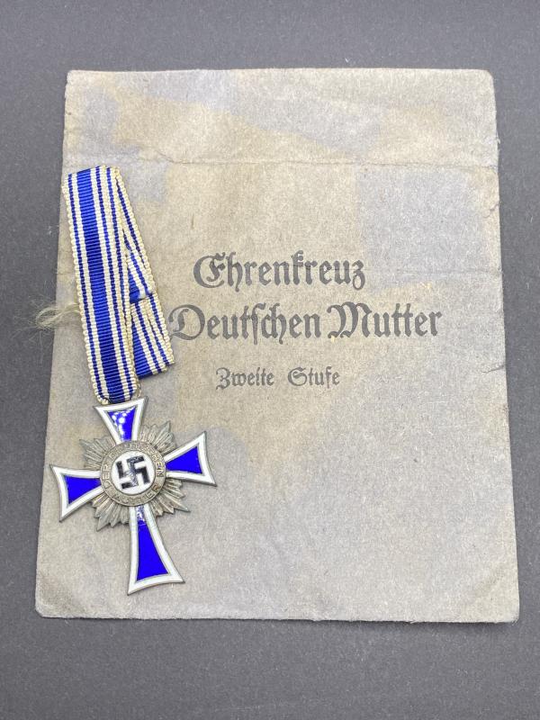 German Mothers Cross in Silver With Packet Karl Hensler