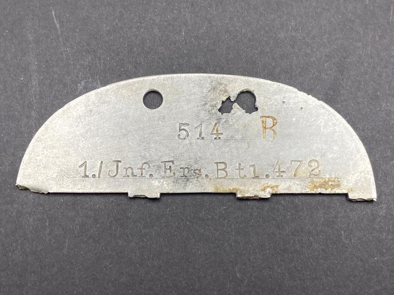 German Army ID Disc Inf.Ers.Btl.472