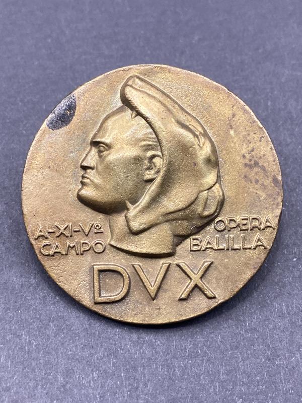 Italian Opera Nazionale Balilla (ONB) Fascist Badge