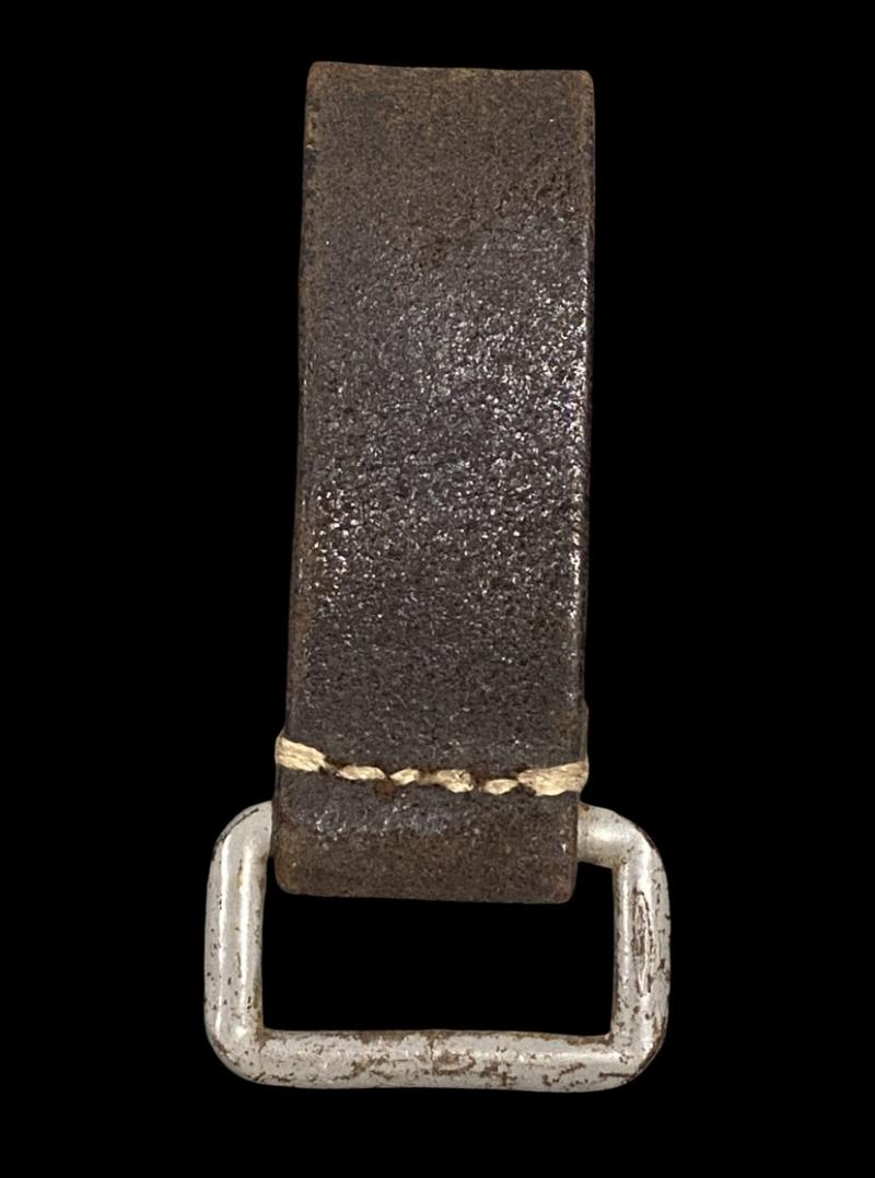 German Army Black Leather D Ring