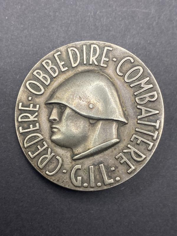 Italian Fascist Youth Badge S.Johnson Milano