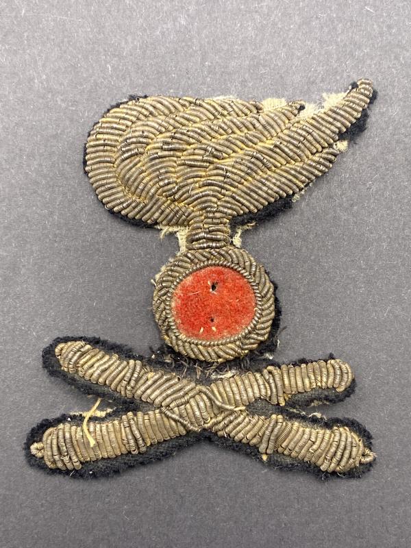 Italian Army Artillery Officers Wire Bullion Cap Insignia