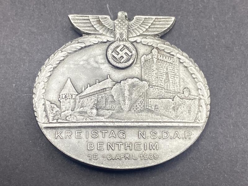 Kreistag NSDAP Bentheim 15-16 April 1939 Day Badge M9/60 P&C