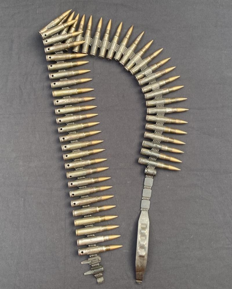 Inert German 7.92 MG34/42 Machine Gun Belt & Starter Tab