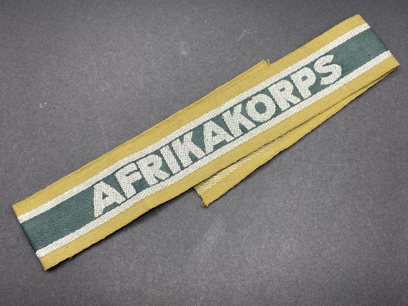 Second Type German Afrikakorps Cuff Title Full Length