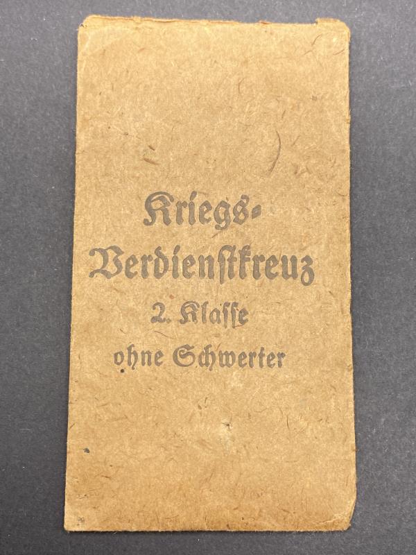 KVK2 Merit Cross Without Swords Packet Deschler & Sohn