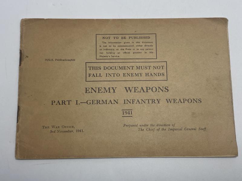 War Office Publication Enemy Weapons- Part 1 1941