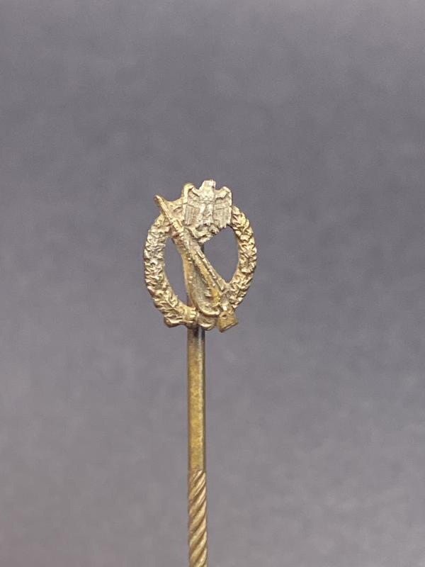 Bronze Infantry Assault Badge Miniature Stick Pin 9mm