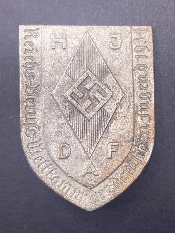 HJ-DAF Trade Fest 1934 Day Badge Reichsverband 59 Pforzheim