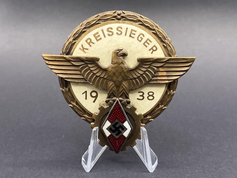 HJ Kreissieger 1938 Badge Gustav Brehmer