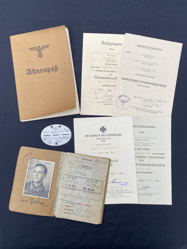 Large Grouping  Unteroffizier Franz Pfundner Gren.Rgt.333