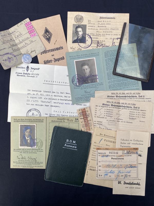 HJ & BDM Brother and Sister Ausweis Cards