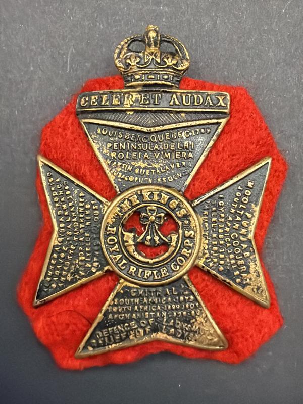 WW2 The Kings Royal Rifle Corps Cap Badge