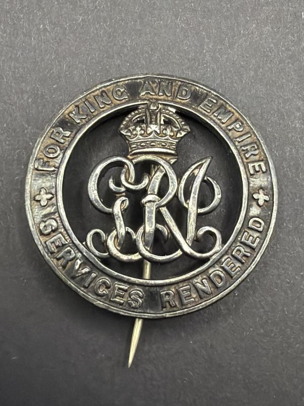 WW1 Services Rendered Silver Wound Badge