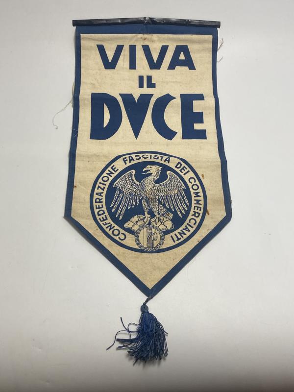 Italian Pro Facist Viva Il Duce Pennant